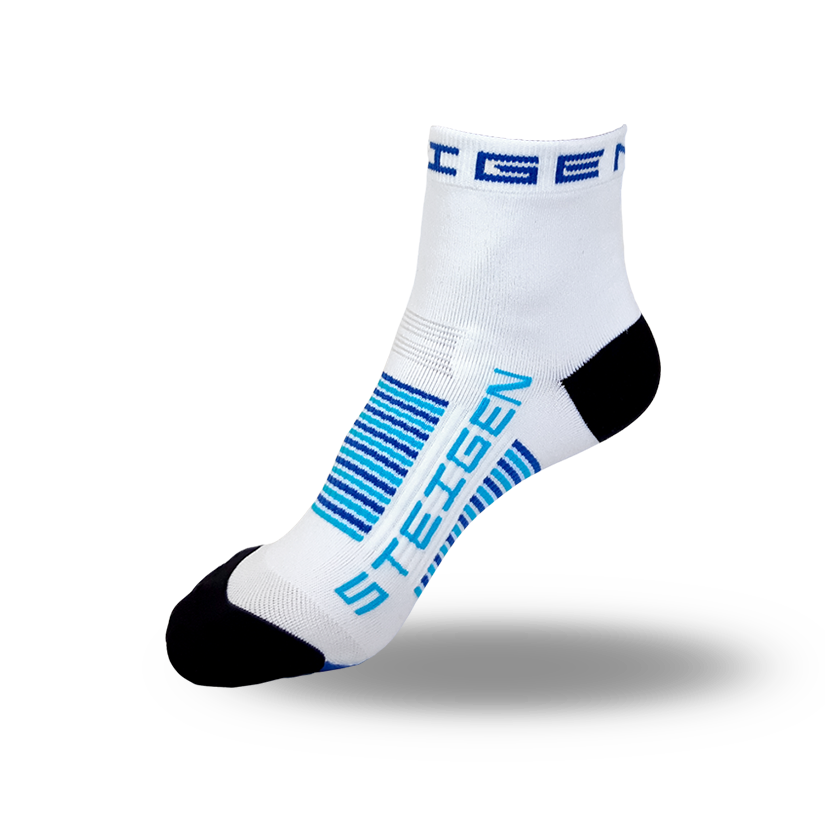 Kids White Running Socks ¼ Length