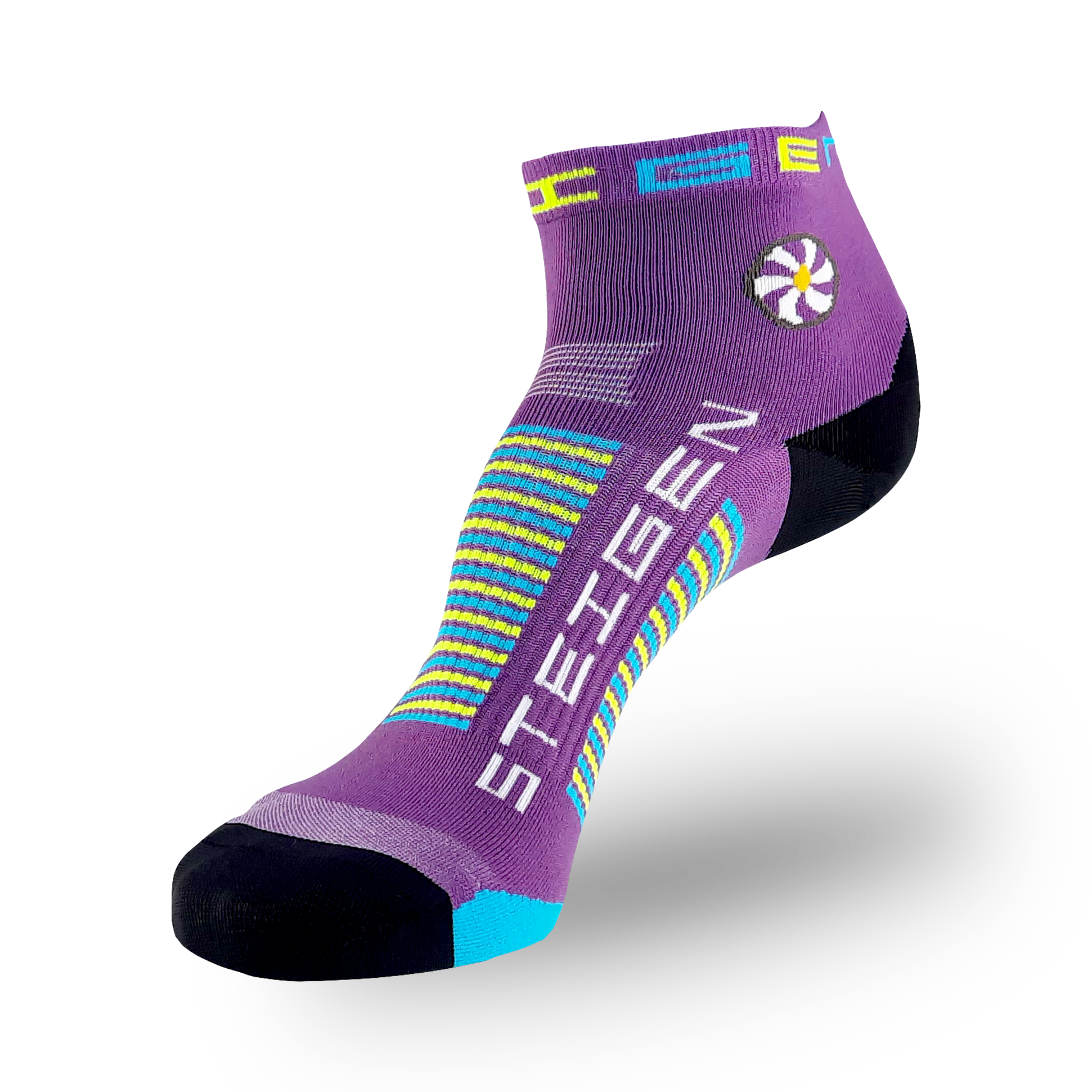 Bubblegum Purple Running Socks ¼ Length