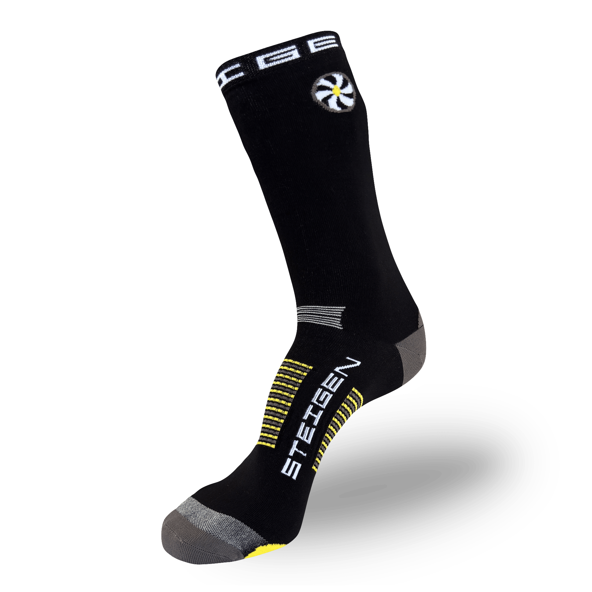 Big Foot (Size 12+ Only) Black Running Socks ¾ Length