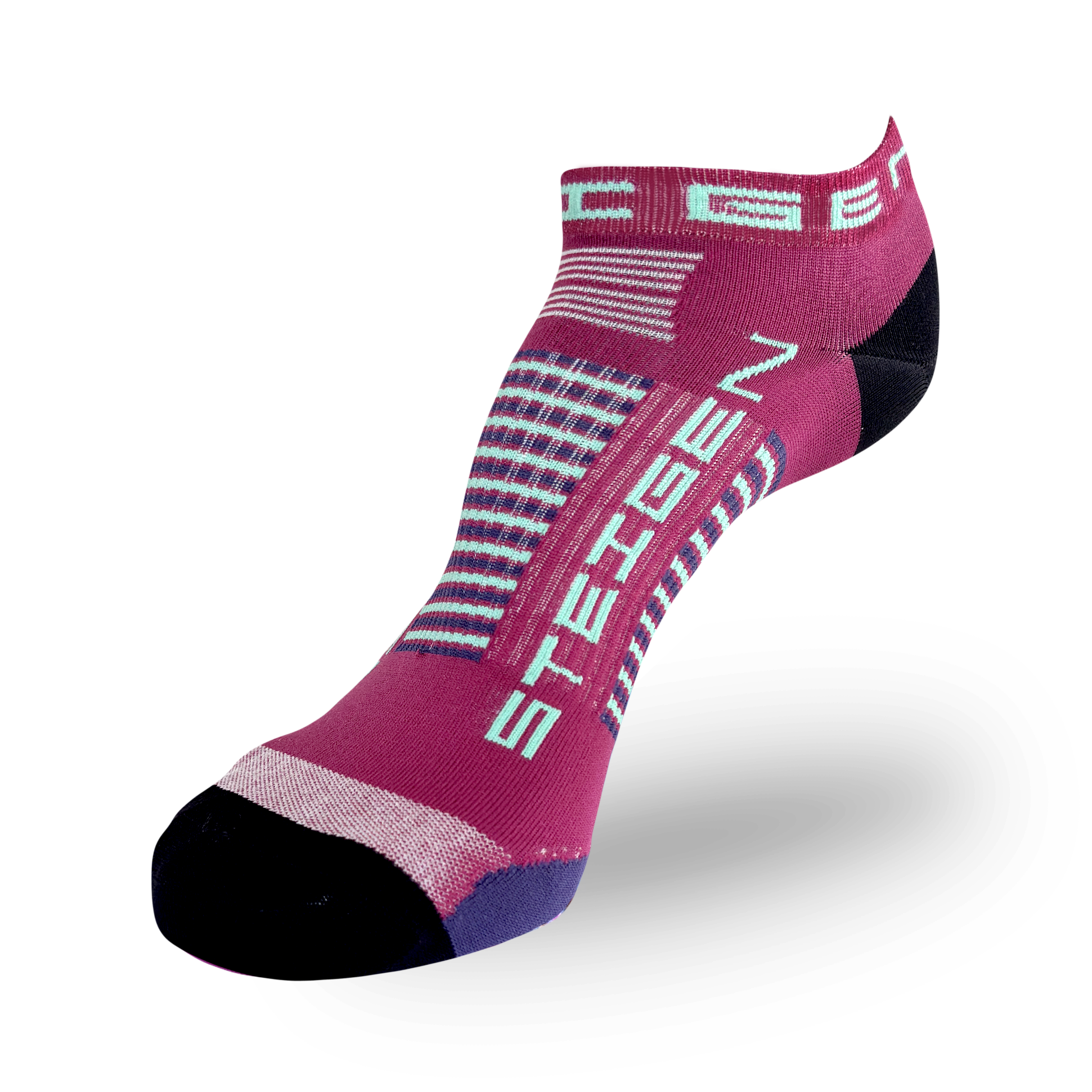 Maroon Running Socks Zero Length