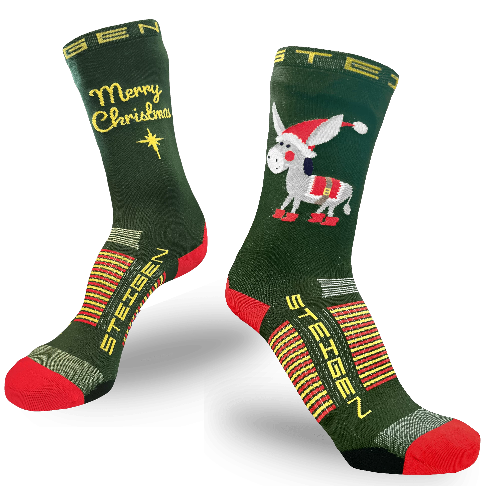 Christmas Donkey Running Socks ¾ Length